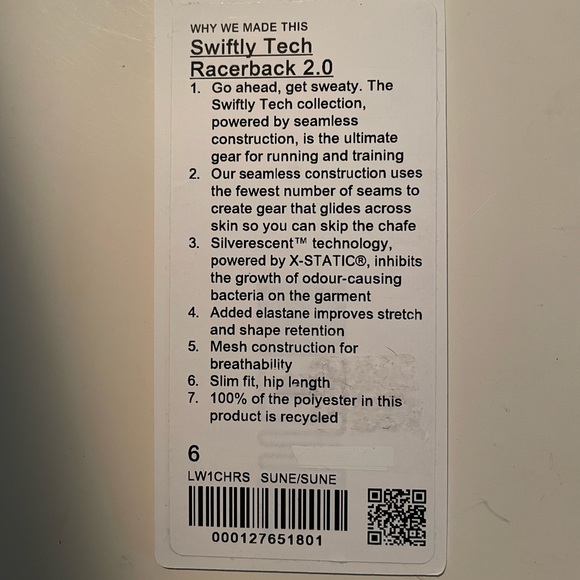 Lululemon swiftly tech racerback tank size 6 - Picture 7 of 7